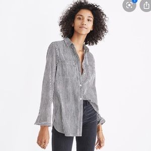 Madewell stripe flannel shirt